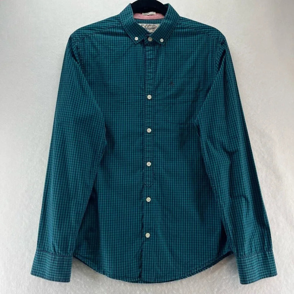 MunsingWear Other - Penguin MunsingWear Shirt Mens Sz S Heritage Slim Fit Gingham Button Front Blue